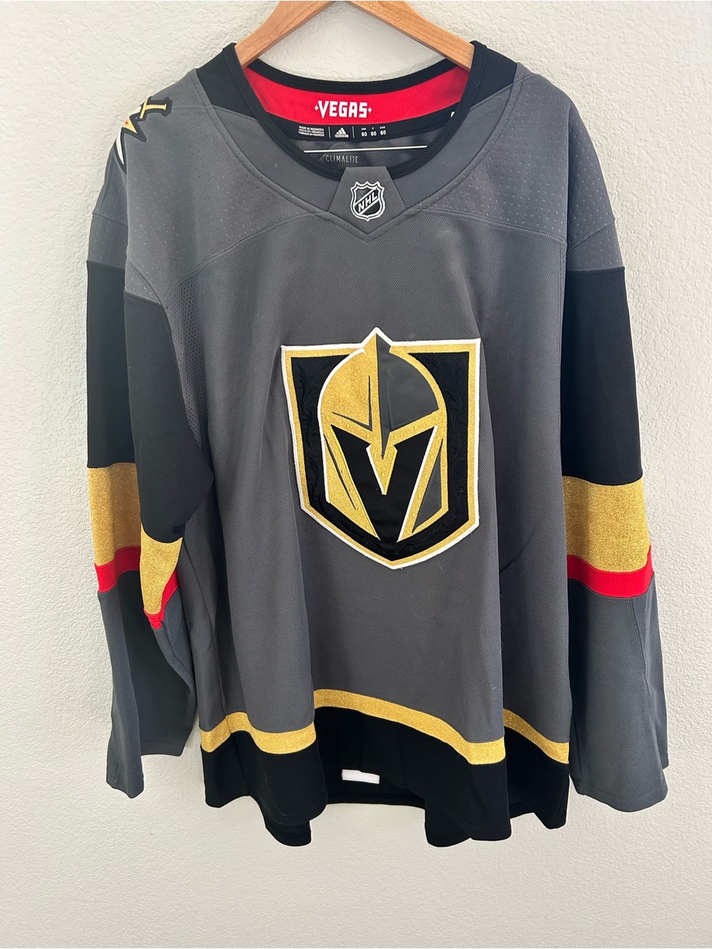 Adidas Gray Golden Knights Jersey